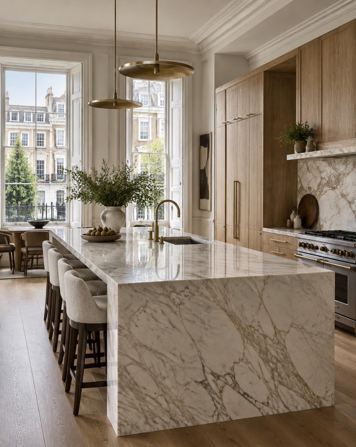 Bright, carefully finished townhouse kitchen